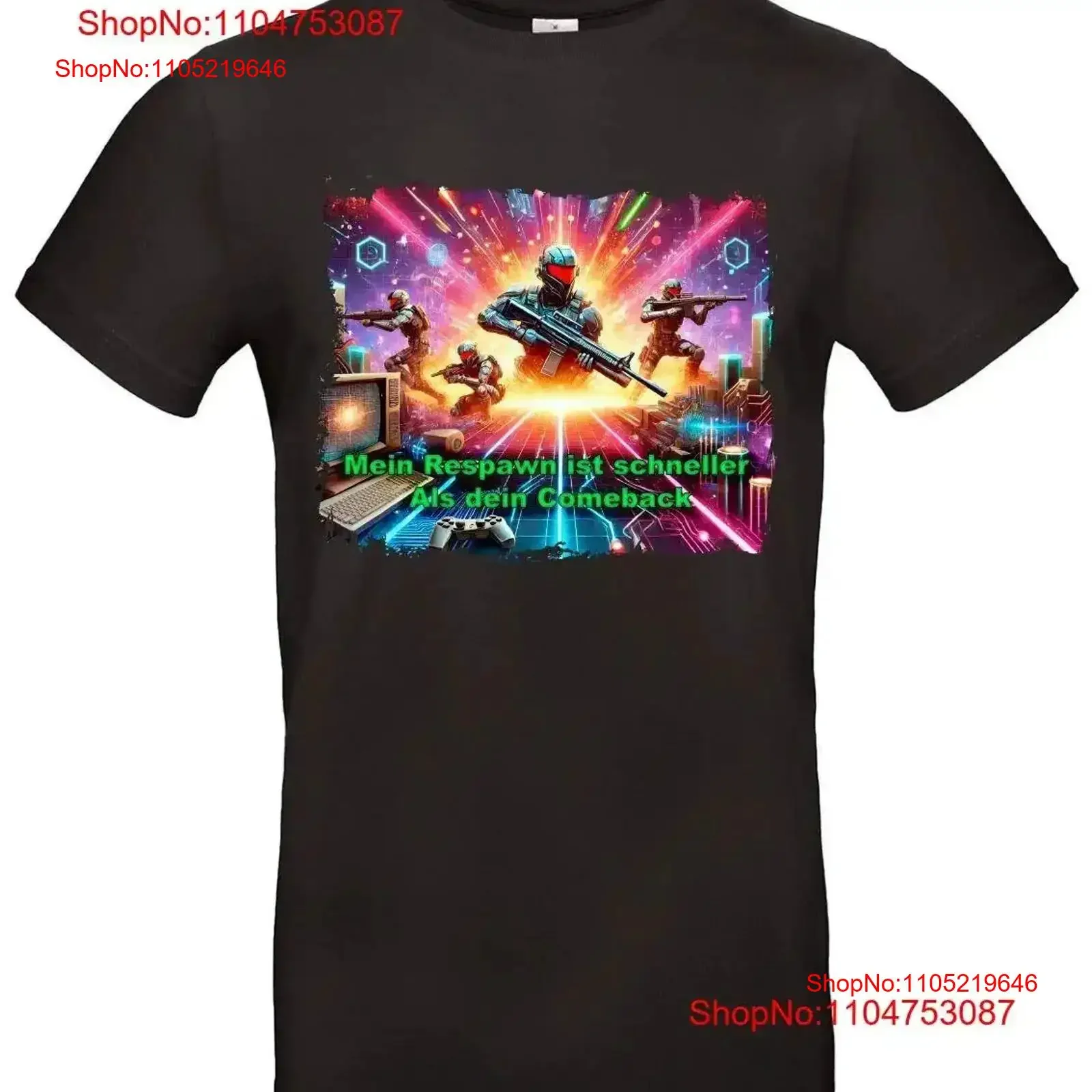Camiseta para videojuegos My Respawn Is plus Fast Than Your Comeback Funny Gamer S vintage Lavado Ropa de diseñador versátil Estirada