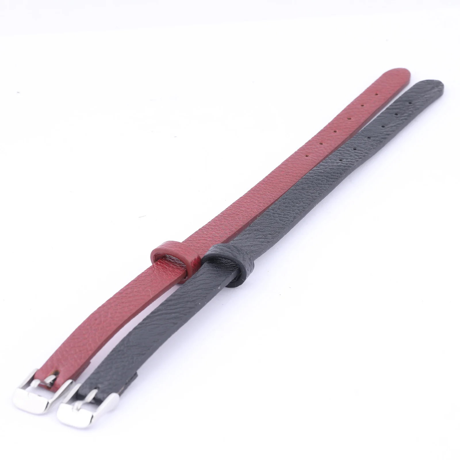 5pcs Flat Leather Bracelet Strap Diy Adjustable Wristband For Bracelets Jewelry Making Supplies 10.5mm Wide 2.5mm Thick