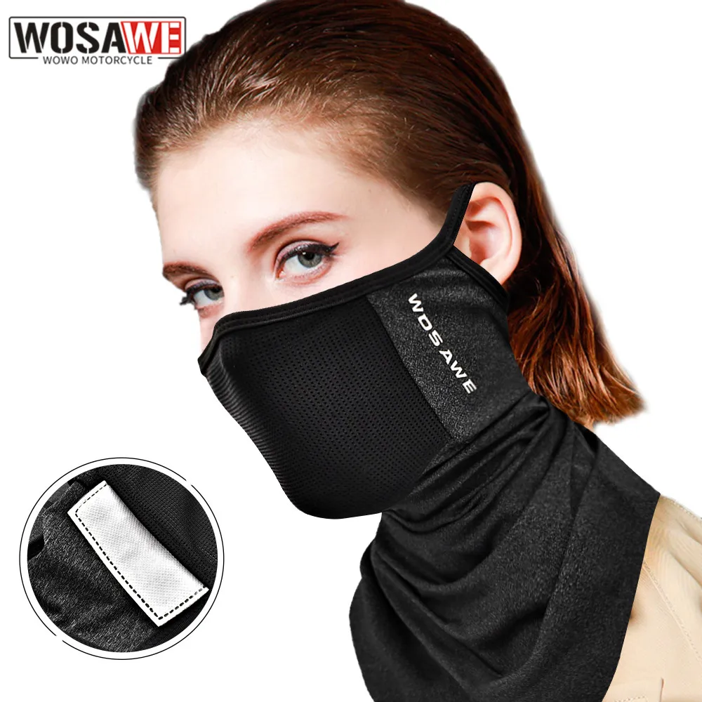 

WOSAWE Motorcycle Face Mask Balaclava Replace Filter Skiing skate Liner Cap Scarf Breathable Bicycle Mask Mobike Mask