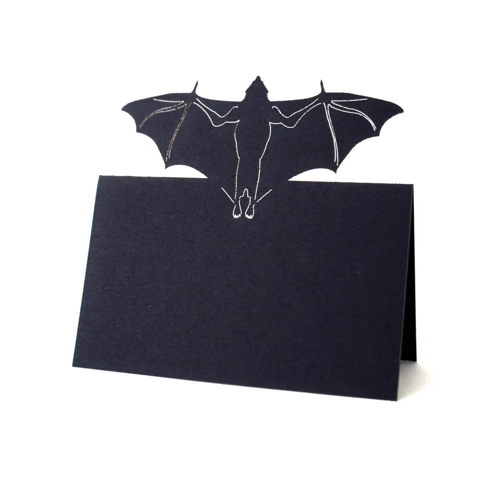 Halloween place cards holder Bats Place Card spider place Cards Halloween Card holder wedding place card Halloween Gothic Weddin