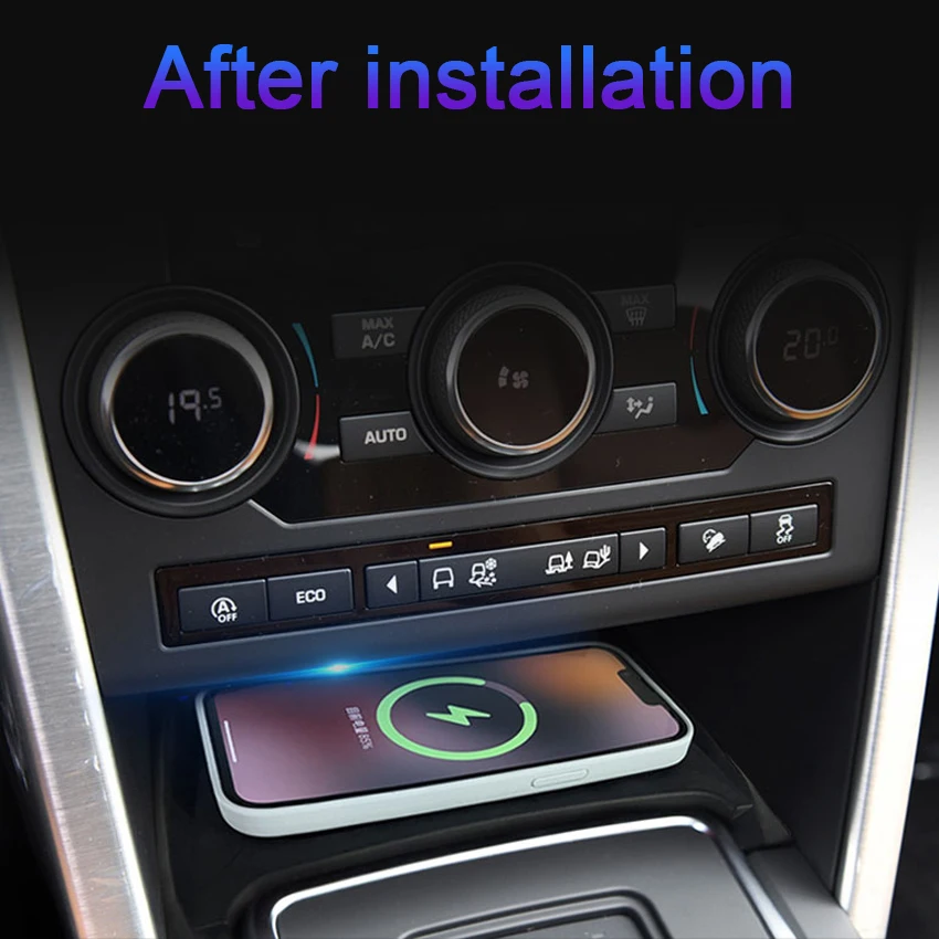 Wireless Charger,Special on-board QI phone fast charging panel Car Accessories For Land Rover Discovery Sport 2015 To 2018 2019