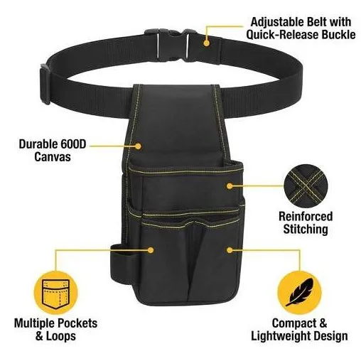 Multifunctional Tool Waist Bag Portable Repair Tool Belt for Electrician Plumber Air Conditioner Installer,High Altitude Working