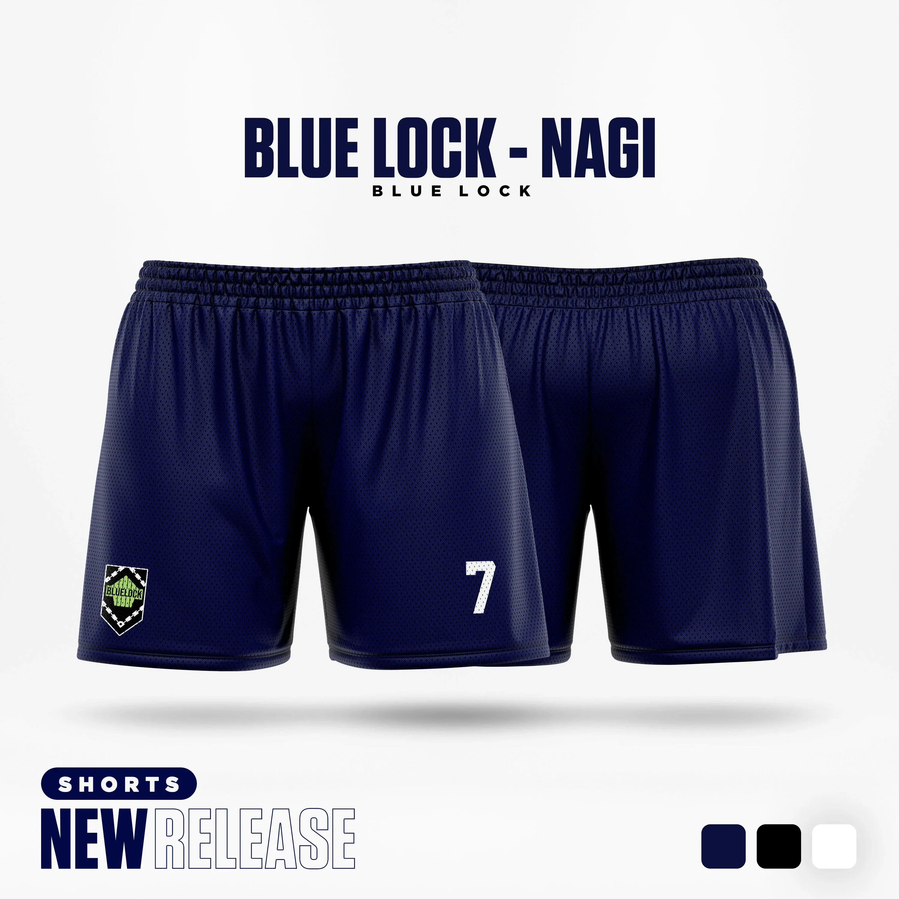 Blue Lock Navy Cartoon Anime Jersey Men Shorts Summer Quick-Drying New Fashion Women Short Pants Sport Children Unisex Bottom