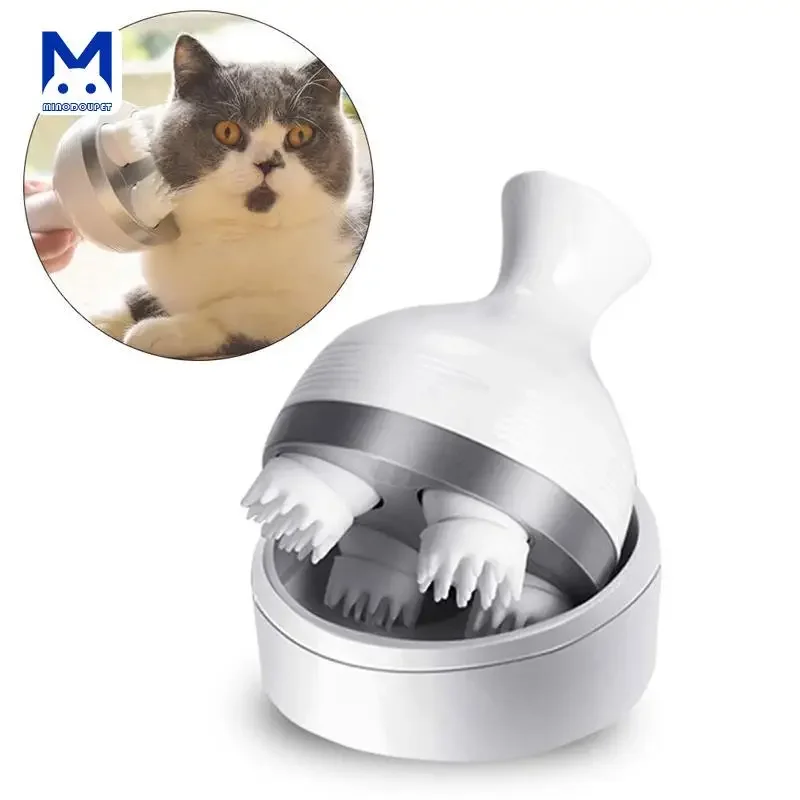 

MIAODOUPET-Intelligent Electric Cat Head Massager, Automatic Rotate Charging, Dragon Claw, Hand Massage, 3D