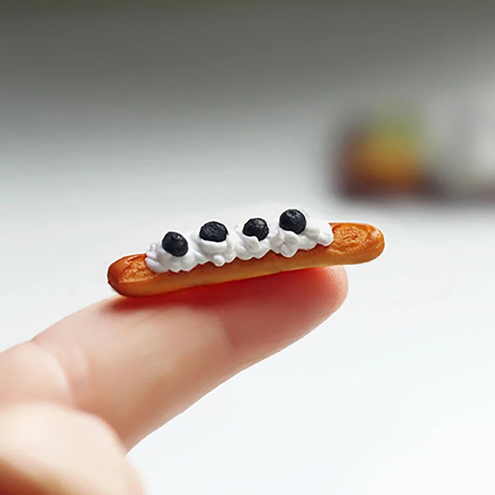 1 個 1/12 ドールハウスアクセサリーミニチュアフレンチバゲットミニフルーツクリームパン模型玩具ドールハウス装飾 OB11