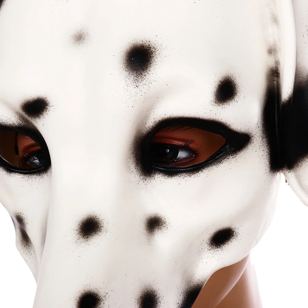 

Dalmatian Spotty Mask Unisex Animal Role Animal Mask Play PU Foam Masks for Halloween Cosplay Party Dress up Toys