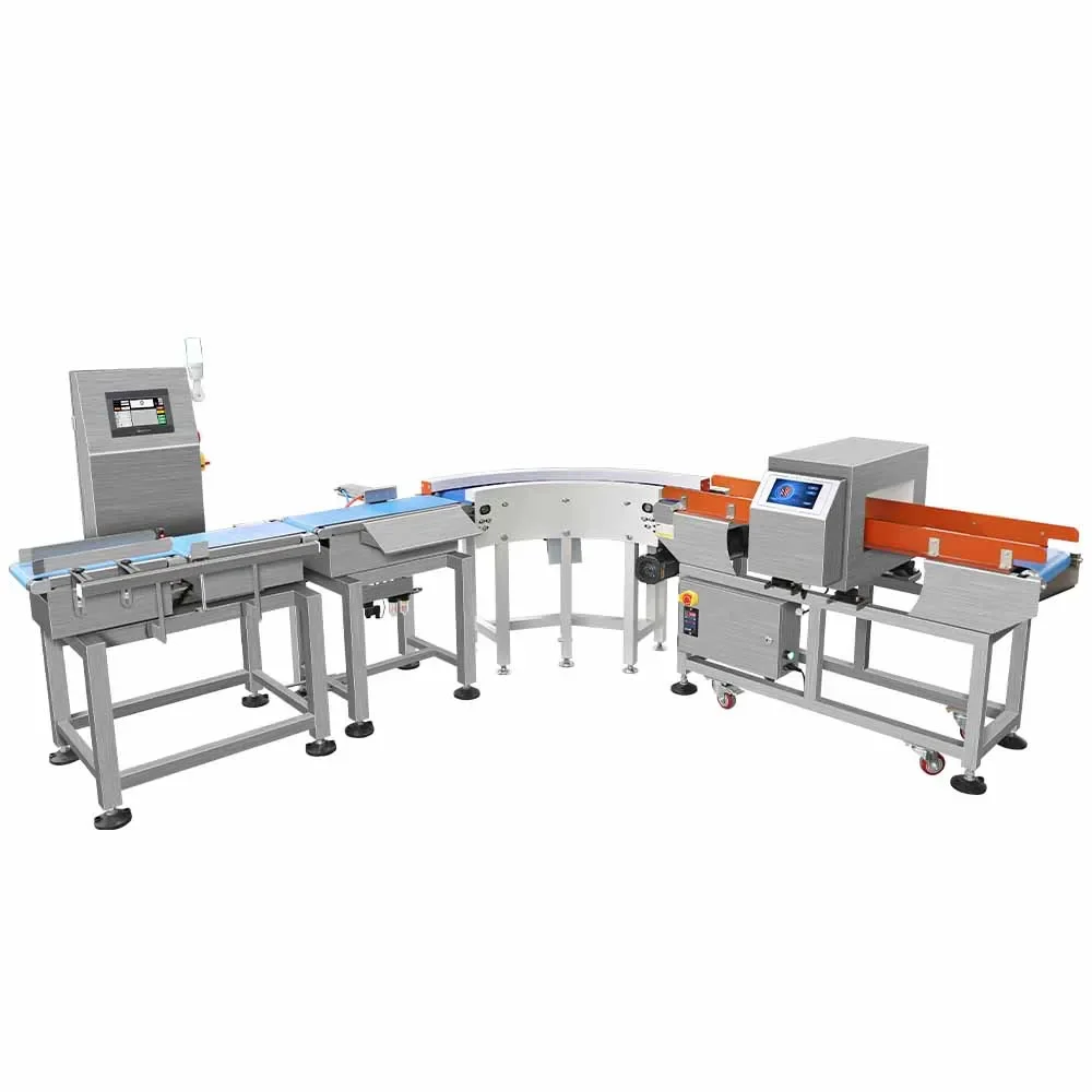 Factory Production Line Conveyor Belt Industrial check weigher and Metal Detector for Metal Detector Food Matel Detector