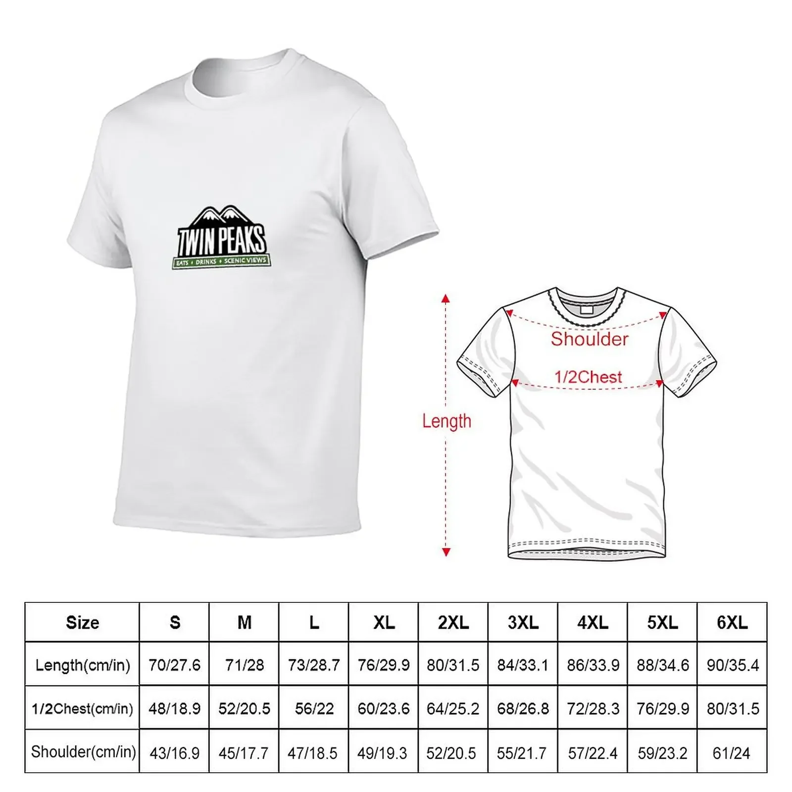 Twin Peaks Restaurant Food Gift T Shirt T-Shirt plus size clothes summer top men clothes