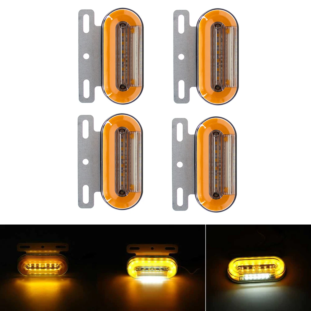 

4pcs 12 LED Car Side Marker Lights Universal For trucks RVs trailers ATVs SUVs buses boats Side Marker Light Turn Signal Light