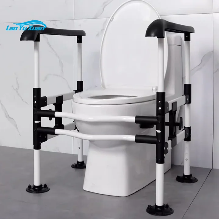 Toilet Safety Rails for Elderly, Handicap Toilet Seat with Handles,  Heavy  Toilet Safety Frame with Arms, Easy Installation