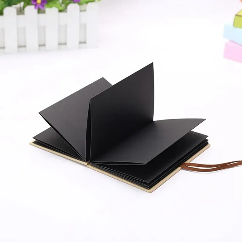 1Pcs 6/8Inch Folding DIY Photo Album Hand Made Hardcover A4 Paste Type Kraft Paper Wedding Anniversary Scrapbook