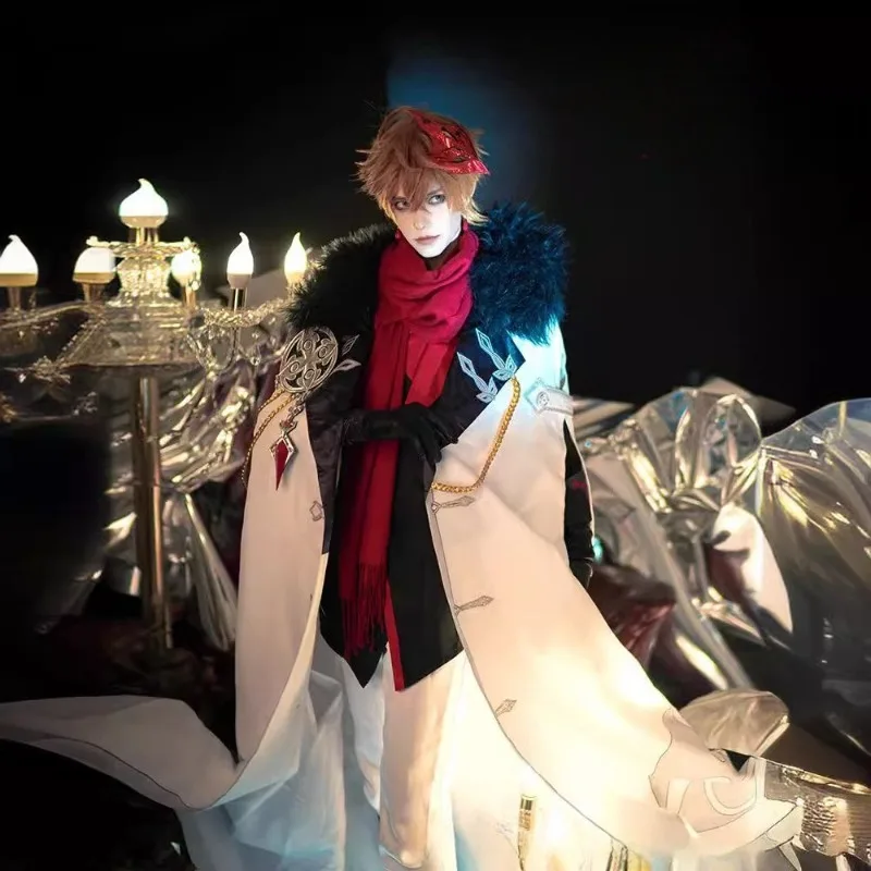 Tartaglia Childe Genshin Impact Fatui Harbingers عباءة زي كوس دور معطف أنيمي تأثيري طبعة فاخرة مجموعة كاملة حفلة الكبار