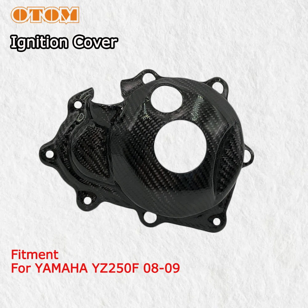 

OTOM Ignition Cover YZ250F 2008-2009 For YAMAHA Motorcycle Engine Protection Carbon Fiber Dirt Bike Magneto Crankase Accessories