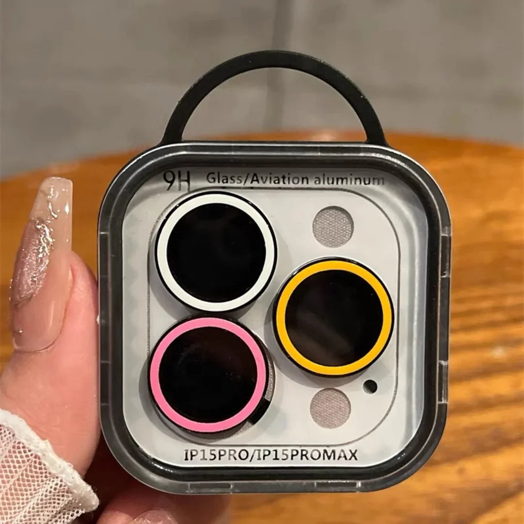 2-3 قطعة حماية عدسة الكاميرا Noctilucent آيفون 17 16 15 برو ماكس الملونة الزجاج المقسى عدسة حامي الشاشة ل 16Plus #2