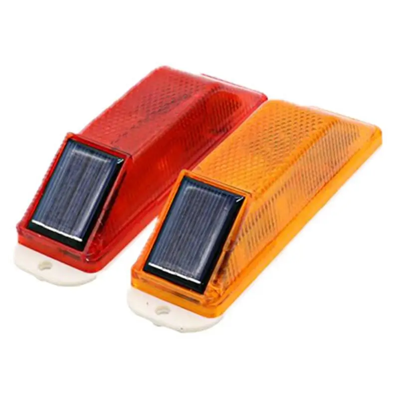 

Solar Strobe Warning Light Outline Safety Traffic Night Warning Flashlight Beacon Construction Obstacle Flashing Light