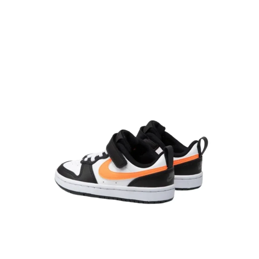 Nike Low Top Board Shoes Court Borough 2 Low2 Ligero resistente al desgaste antideslizante moda blanco y negro naranja