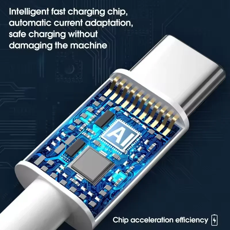 شاحن Xiaomi 120W 4 Port USB من النوع C، كابل بيانات شحن سريع، محول شاحن هاتف USB لهاتف Samsung IPhone Huawei Wall Charger