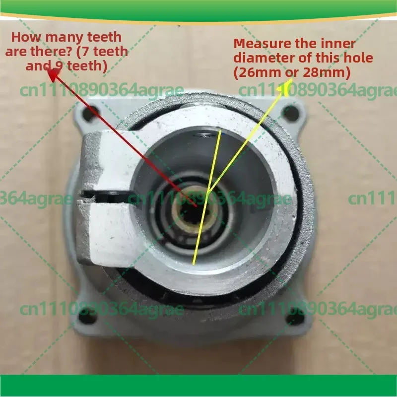 Gearbox Assembly 26mm 28mm 9‑Tooth For Zenoah Husqvarna 436R 443R 445 G35L G45L Brush Cutter Power Tools Accessory
