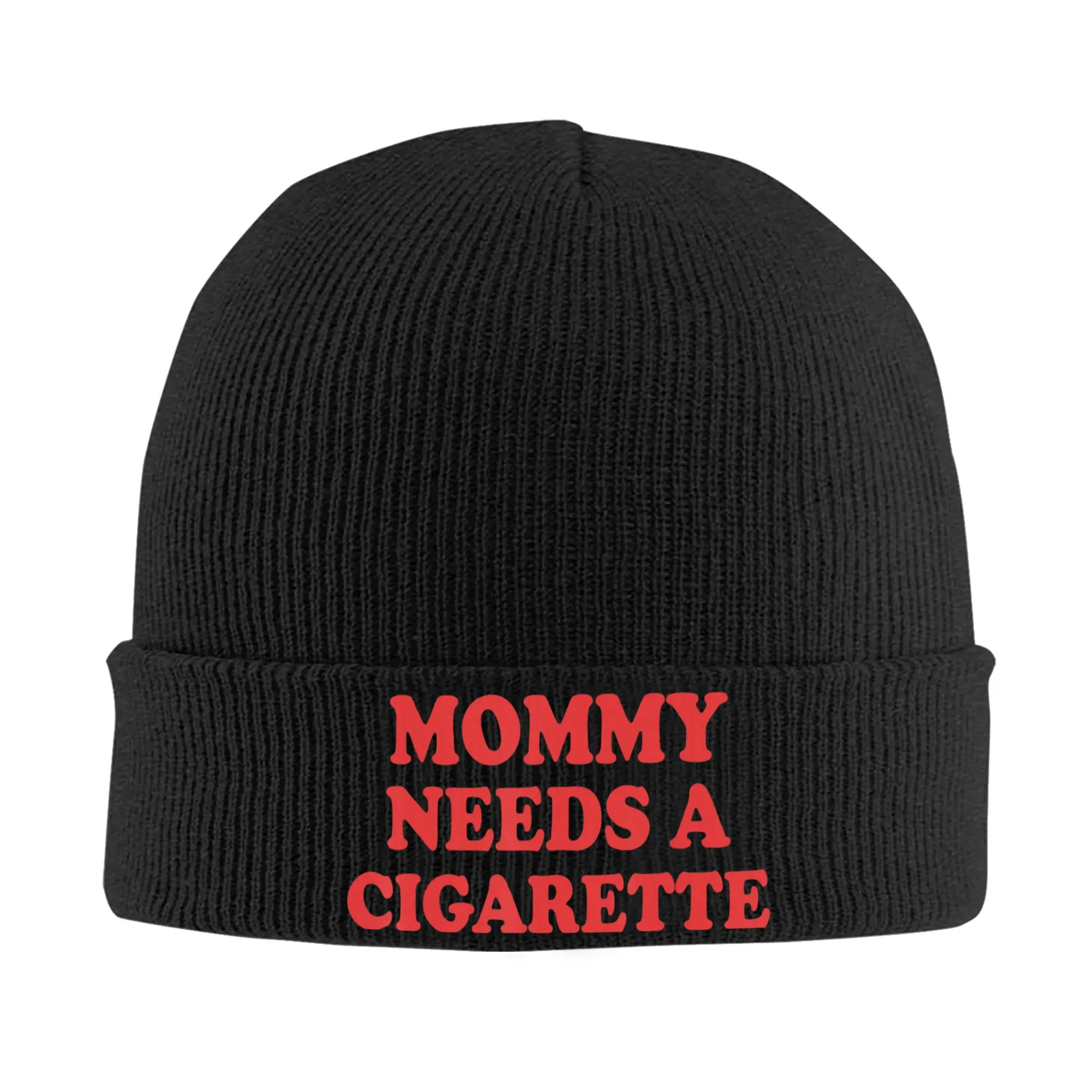 Mommy Needs A Cigarette Beanie Hats  Bonnet Hats Men Women Casual Hippie Knit Hat Spring Design Warm Caps