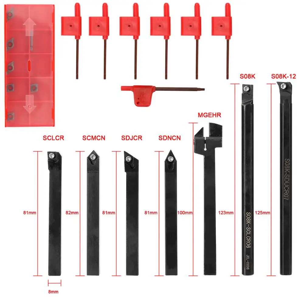 8mm 10mm 12mm 16mm Shank Torna Torna Takım Tutucu Sıkıcı Bar Torna Aracı Torna Kesici CNC Metal Torna Çubuk Tutucular ve Ekler