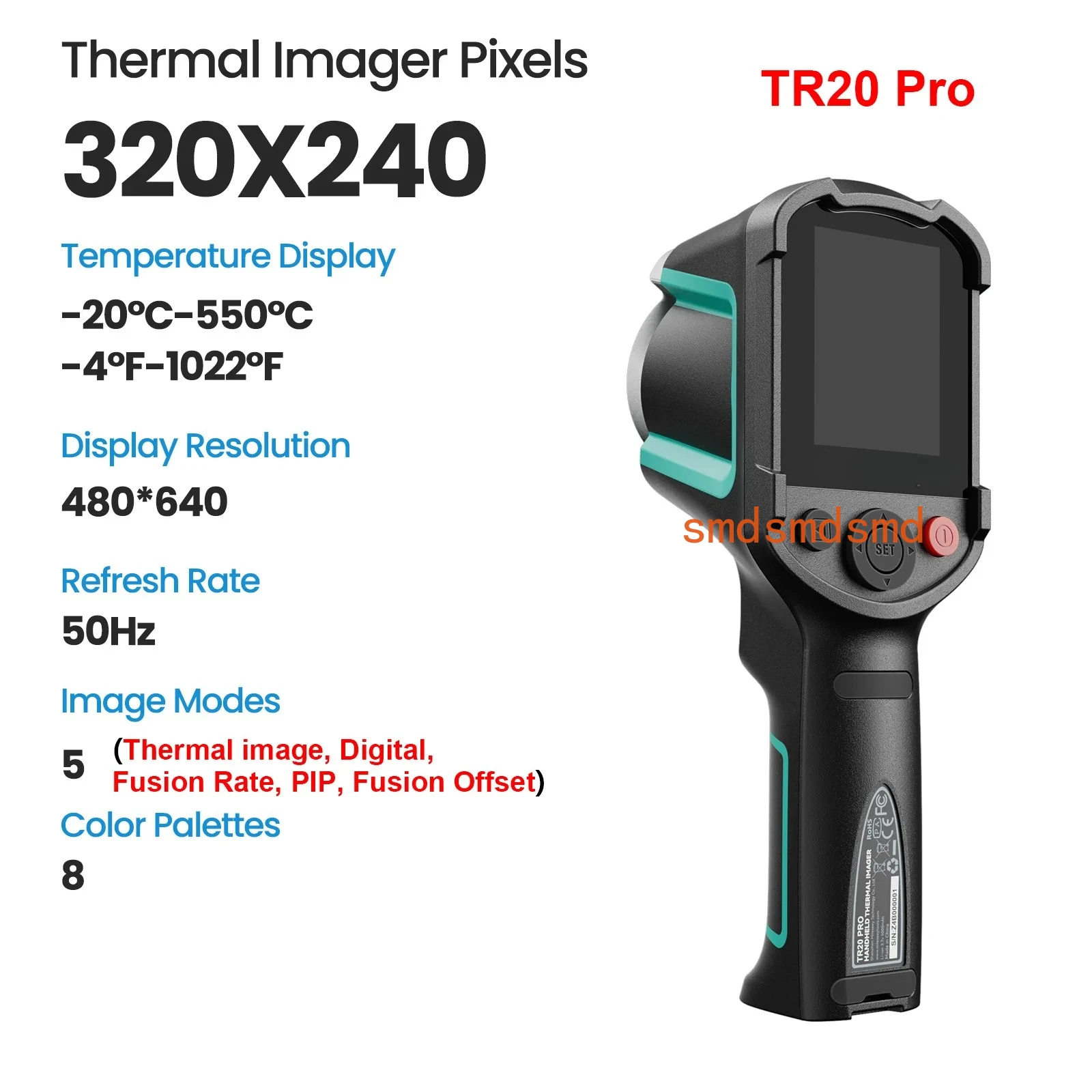 Mileseey TR20 TR20Pro(Upgraded Version of TR256E TR256B)Thermal Camera 320x240 Infrared resolution, For PCB repair ， water leak