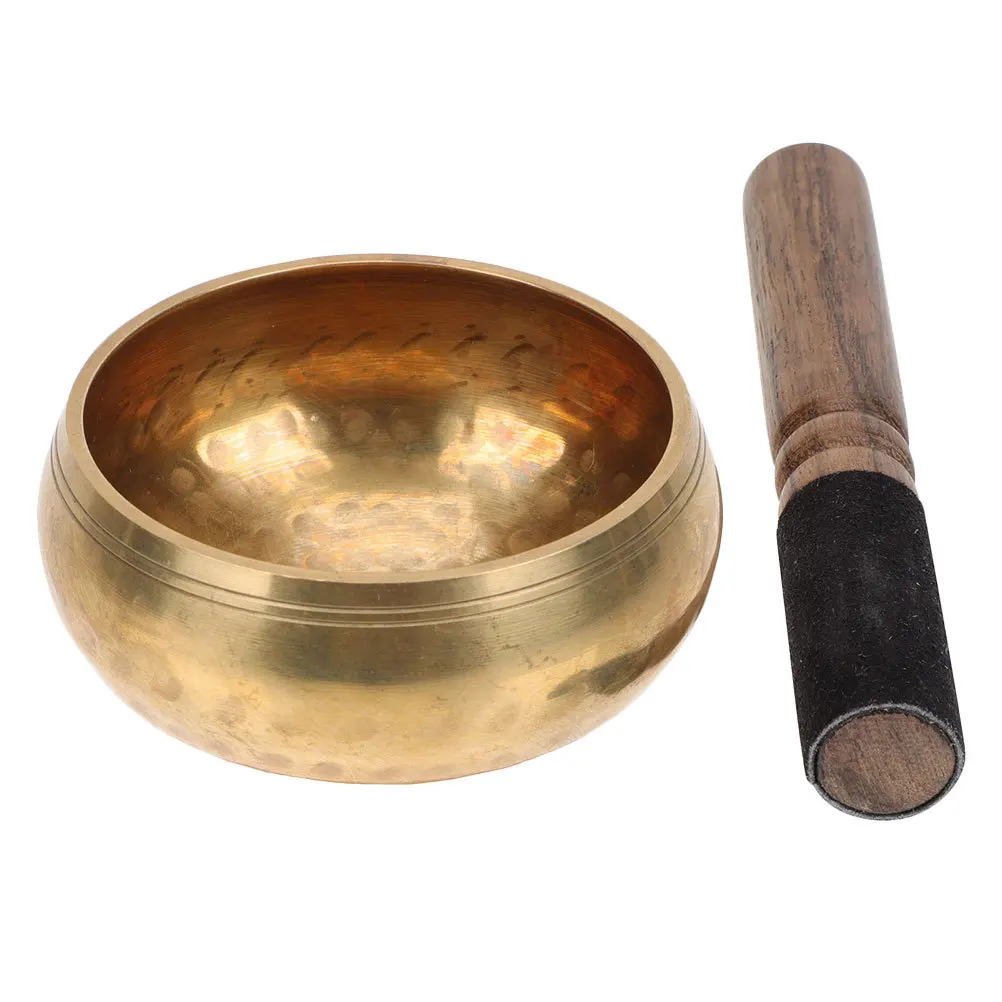 1 مجموعة التأمل مجموعة صحون الموسيقى عالية الجودة النحاس للعلاج المحمولة الاسترخاء الديكور وعاء الصوت أداة