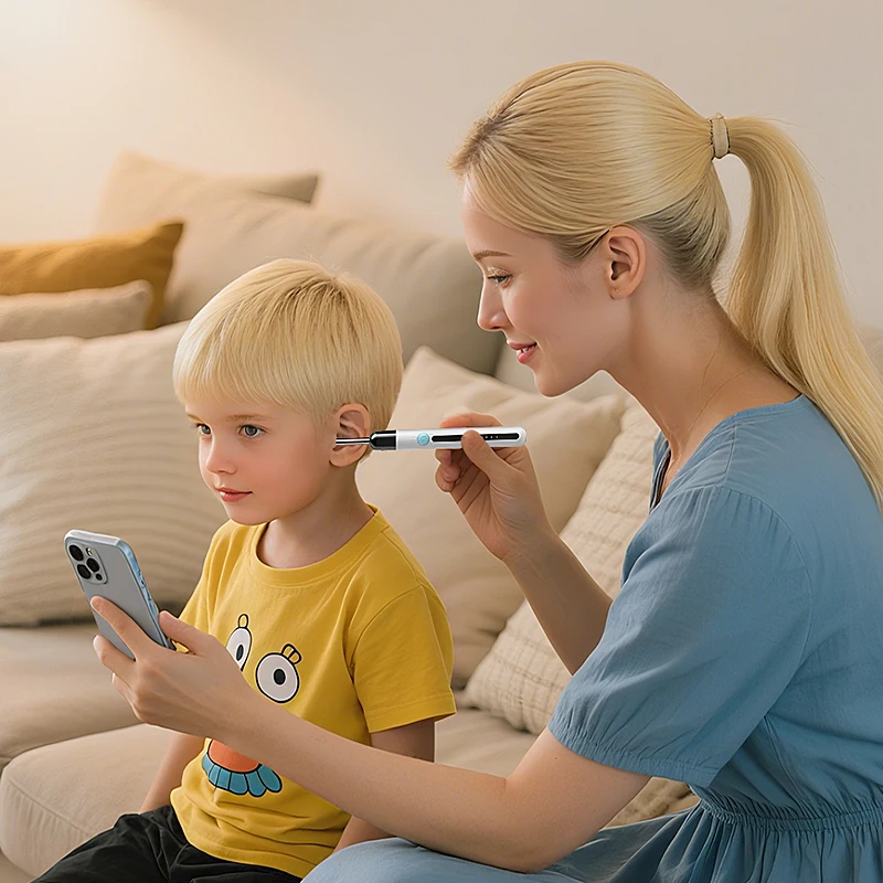 Visual Ear Sticks WIFI Ear Picker Portable Ear Cleaner Endoscope Video Ear Camera 6LED 1080P Ear Wax Removal Kit Ear Spoons Case