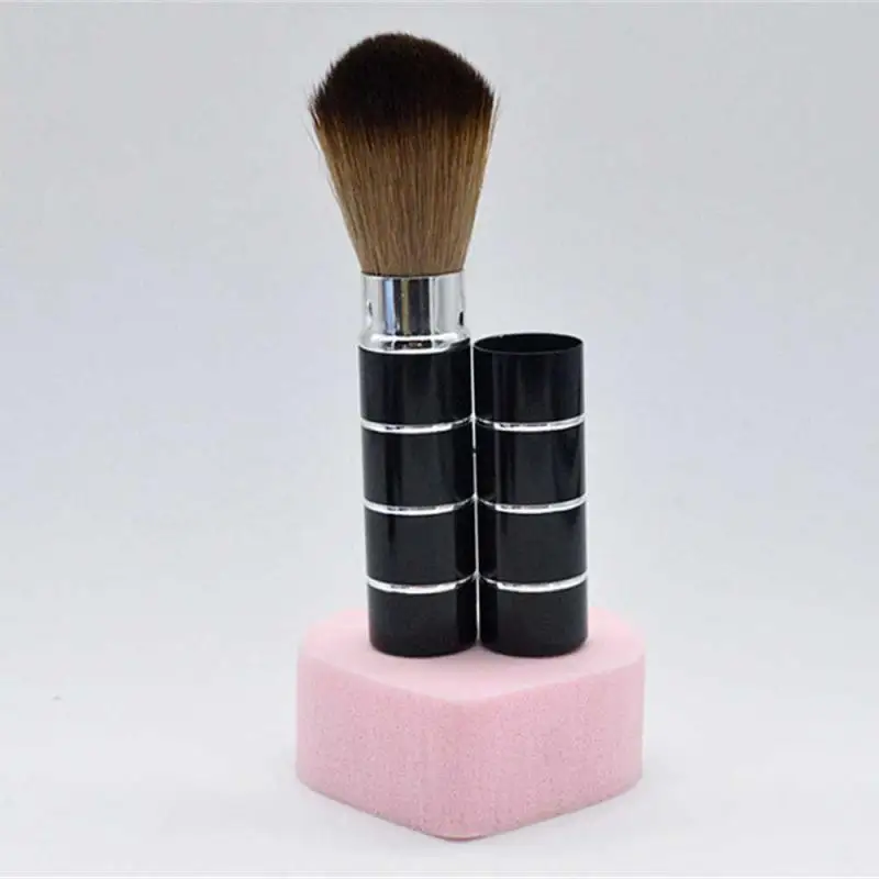 Metal Telescopic Brush Reusable Portable 4-in-1 Telescopic Makeup Brush Cartoon Cute Powder Powder Blusher Brush Makeup Brushes