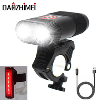 5200 mAh 18650 Built in Battery LED Bike Light 5 modes Multi-function Waterproof USB Flashlight camping Cycling Riding light