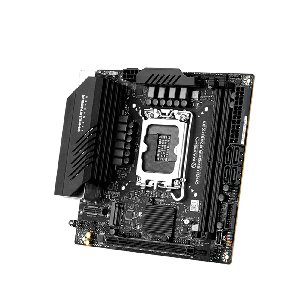 Maxsun-B760M ITX D5 Gaming Computer Motherboard, Desktop, DDR5, PCIE5.0, LGA1700, Intel 12th, 13th Core, 12400F, 13400F, 13600