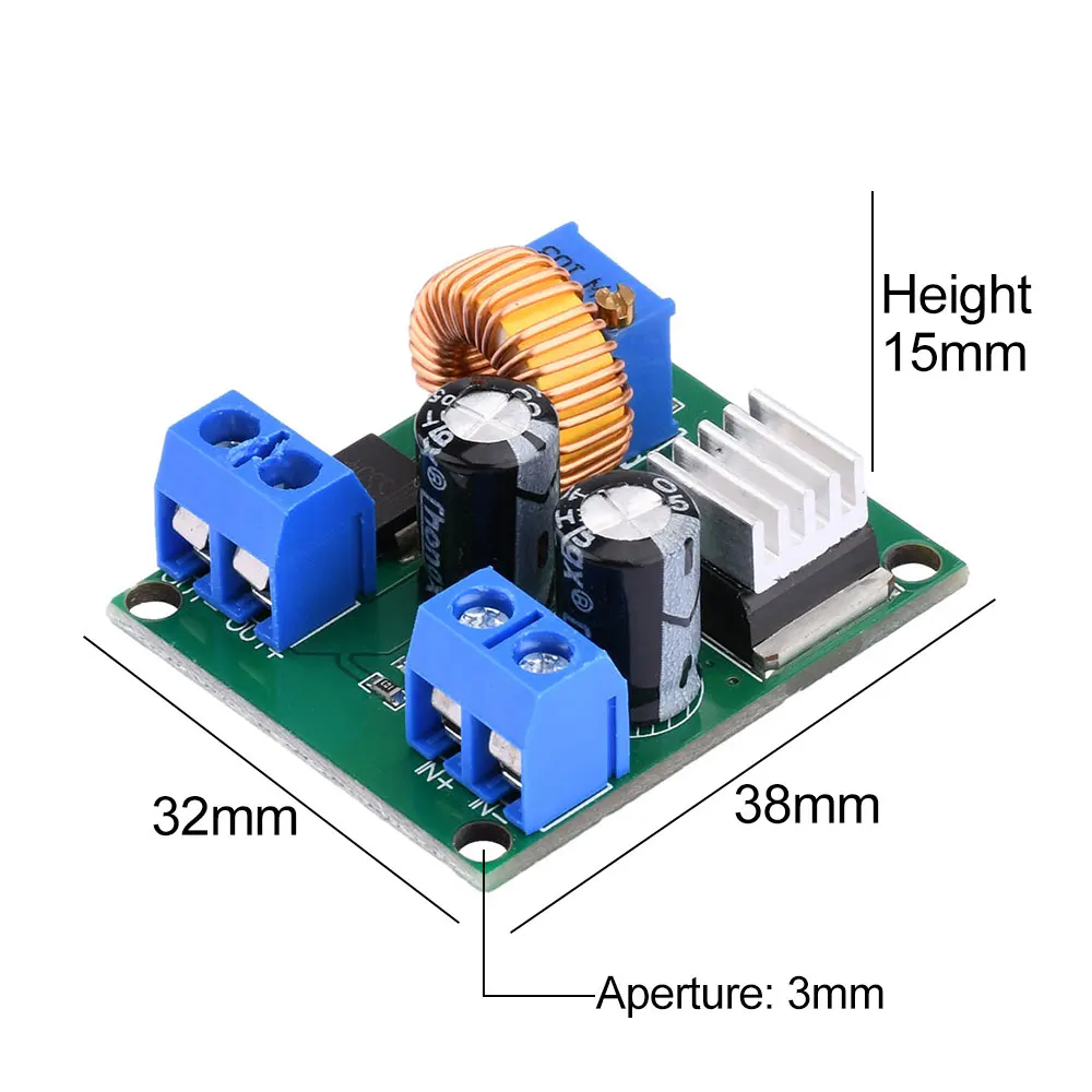 DC-DC 4-38V To 1.25-36V Buck Converter Adjustable Step Down Module High Power Supply Module Voltage Regulator Module