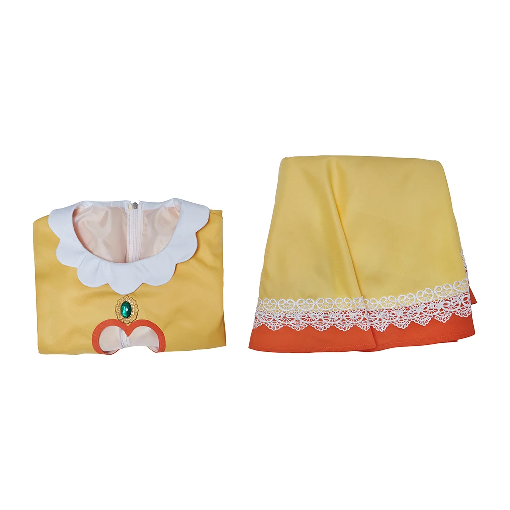 Daisy Cosplay Game Costume Women Sexy Cute Orange Crop Top Skirts Suit Halloween Carnival Party Comic Con Princess Lolita Dress view 6