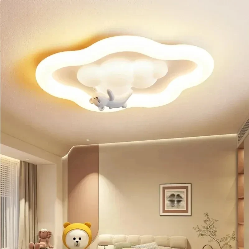 SANDYHA Cloud Light LED Children's Room Baby Room Ceiling Light Modern Cream Home Decoration Bedroom Cloud Ceiling Lamp Lighting