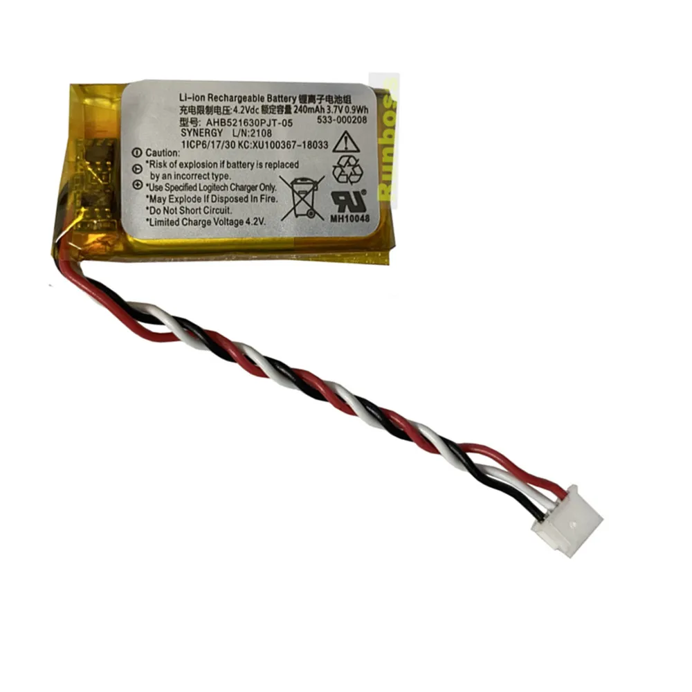 2PCS/Lot Original 533-000211 521630 240mAh Battery For Logitech G502 Lightspeed Hero Wireless Bluetooth Gaming Mouse 533-000151 view 4