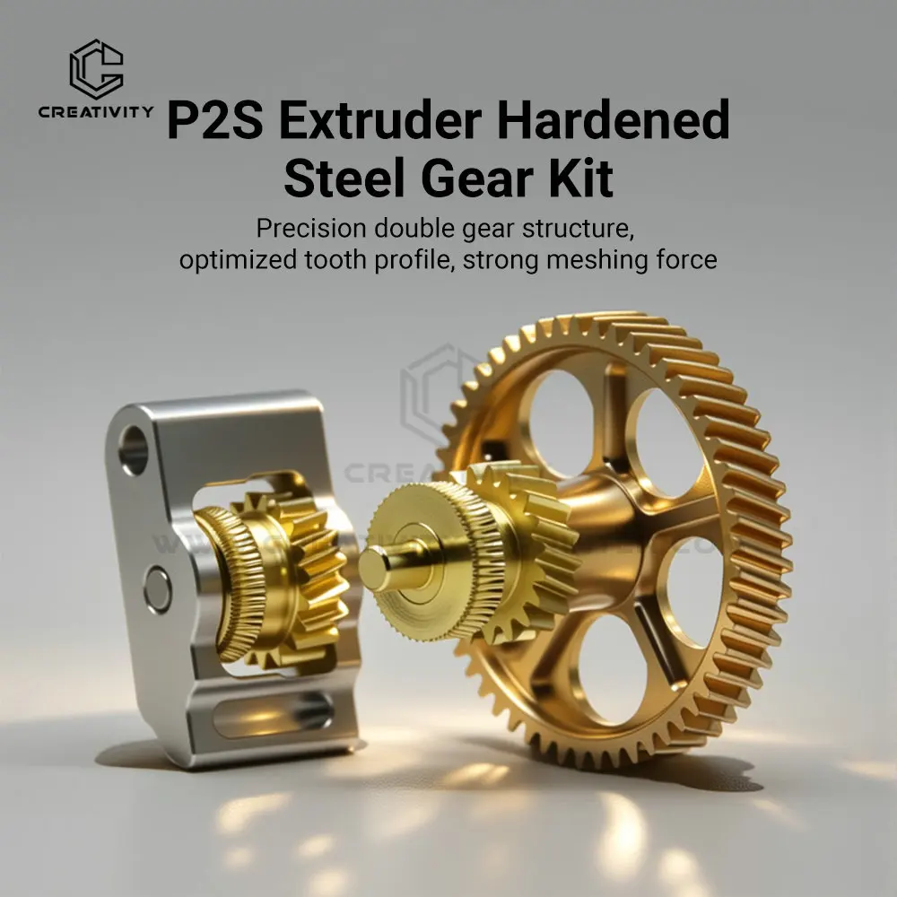 

Upgraded P2S Extruder Gear Kit Hardened Steel Gear Kit for Bamb Lab P2S Replacement Extruder Parts P2S 3d Print Head Accessories
