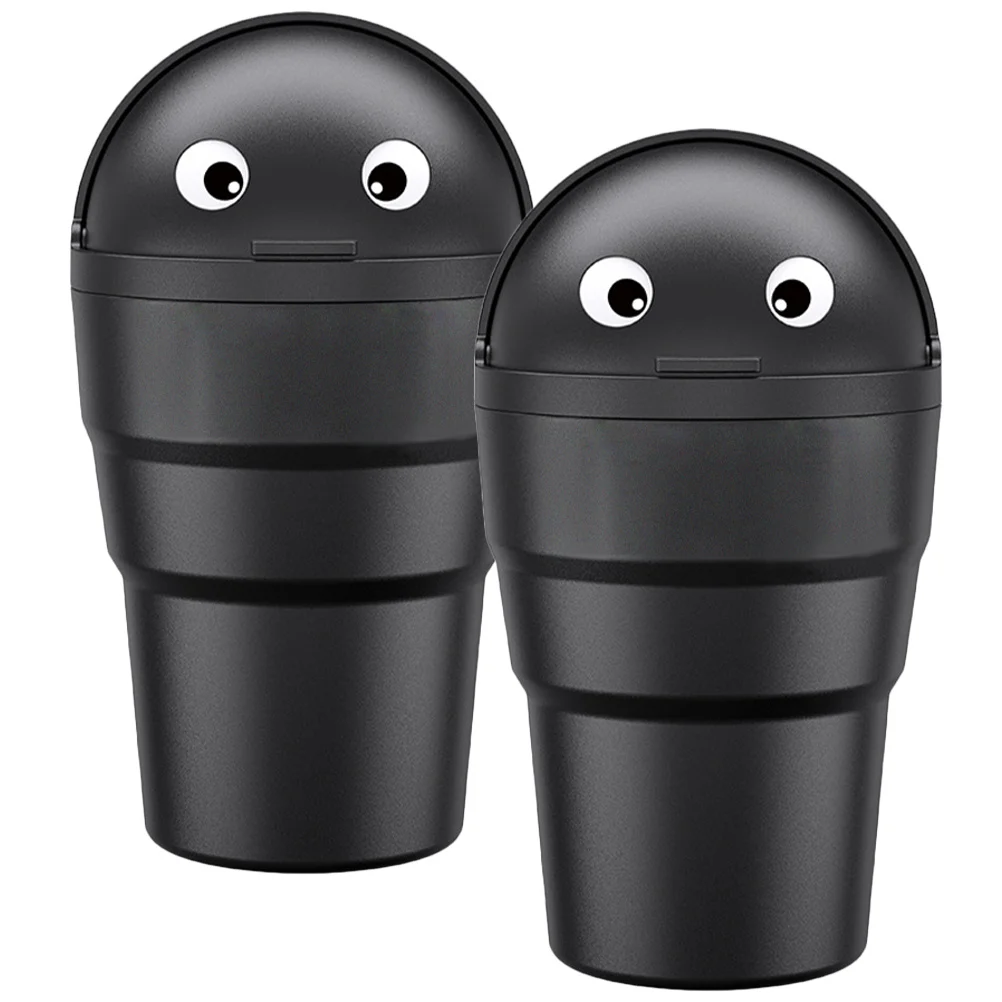 

2pcs Car Trash Can Mini Garbage Bin For Cup Holder Portable Ashtray Car Organizer Suitable For Truck Camper Office Home Use