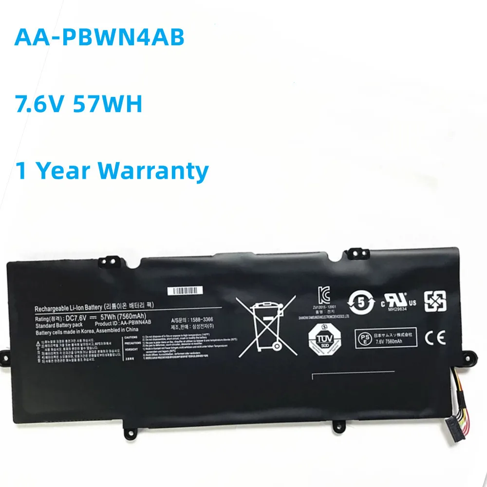 AA-PBWN4AB 7.6V 57WH Laptop Battery For Samsung ATIV Book NP530U4E NT530U4E NP540U4E 730U3E 740U3E 530U4E 540U4E NP730U3E