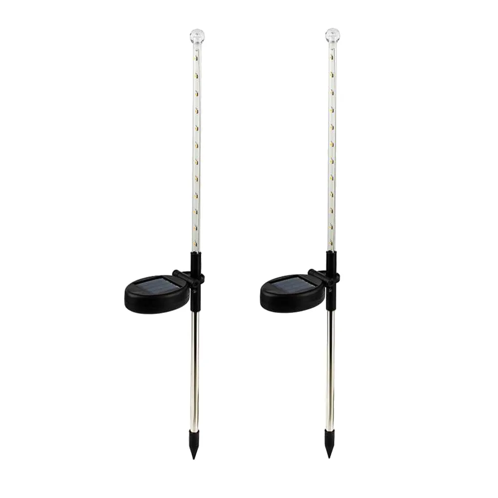 2Pcs/set Solar Lights LED Falling Rain Meteor Shower Lights Christmas Tree Halloween Holiday Party Wedding Garden Decoration