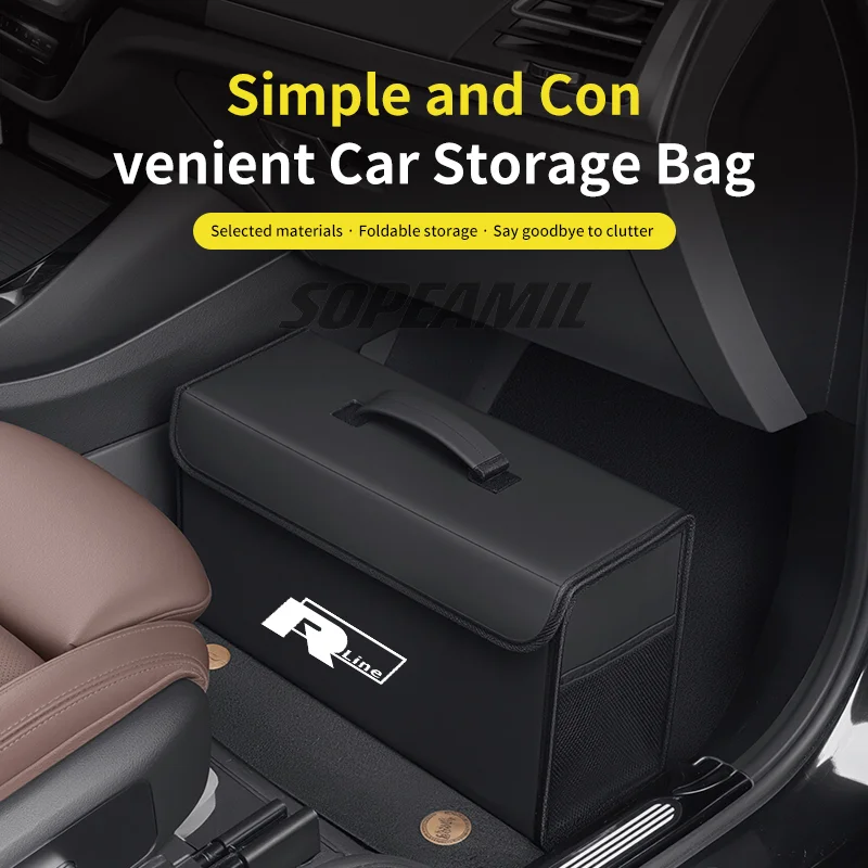 

Car Trunk Storage Box Foldable Stowing Tidying Bag Volkswagen R Line R32 R36 CS Arteon Golf Tiguan Touareg Passat Polo Jeeta CC