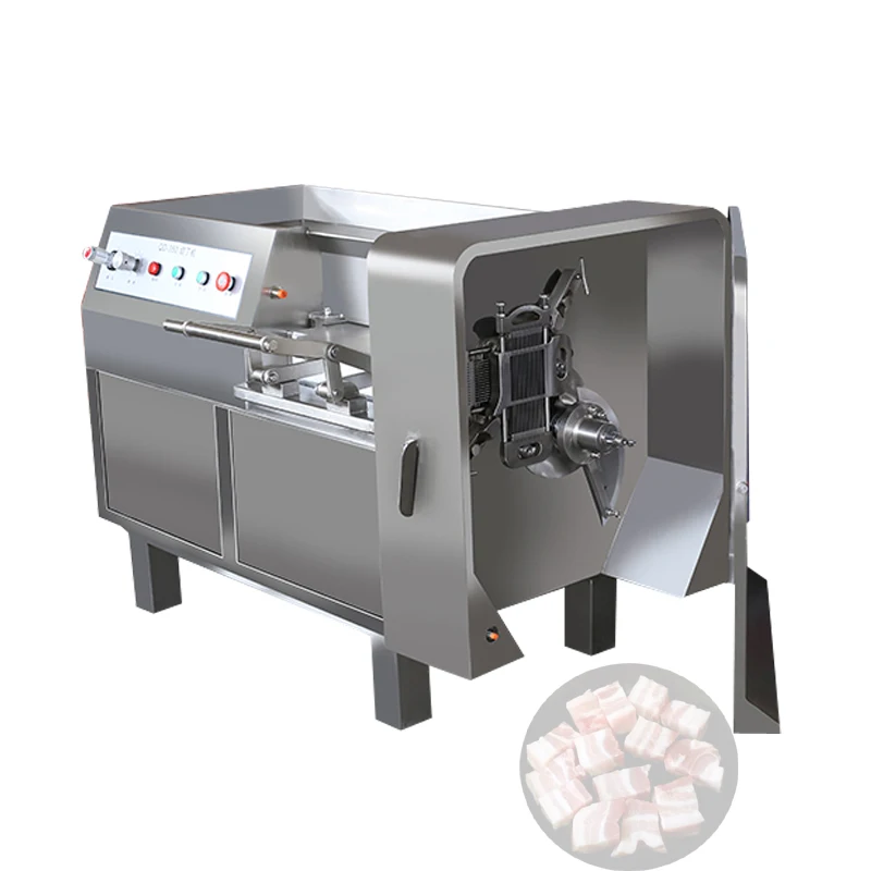 Meat Slicer Meat Strip Cutter Industrial Meat Grinder Machine Frozen Meat Cubes Cutting Machine