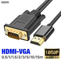 HDMI Input To VGA Output Converter Gold plated Plug Adapter Cable 1080P For PC Laptop PS4 PS5 Xbox Switch TV Box Long Video Cord