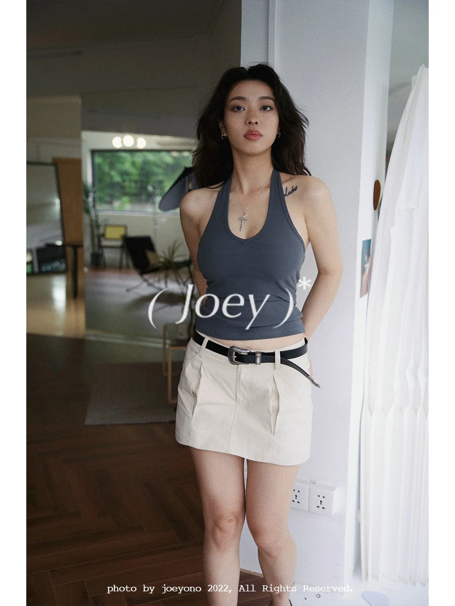 Neutral Tooling Pleated Low Waist Short Super Culottes with Base Narrow Anti-Exposure women skirt  mini skirt