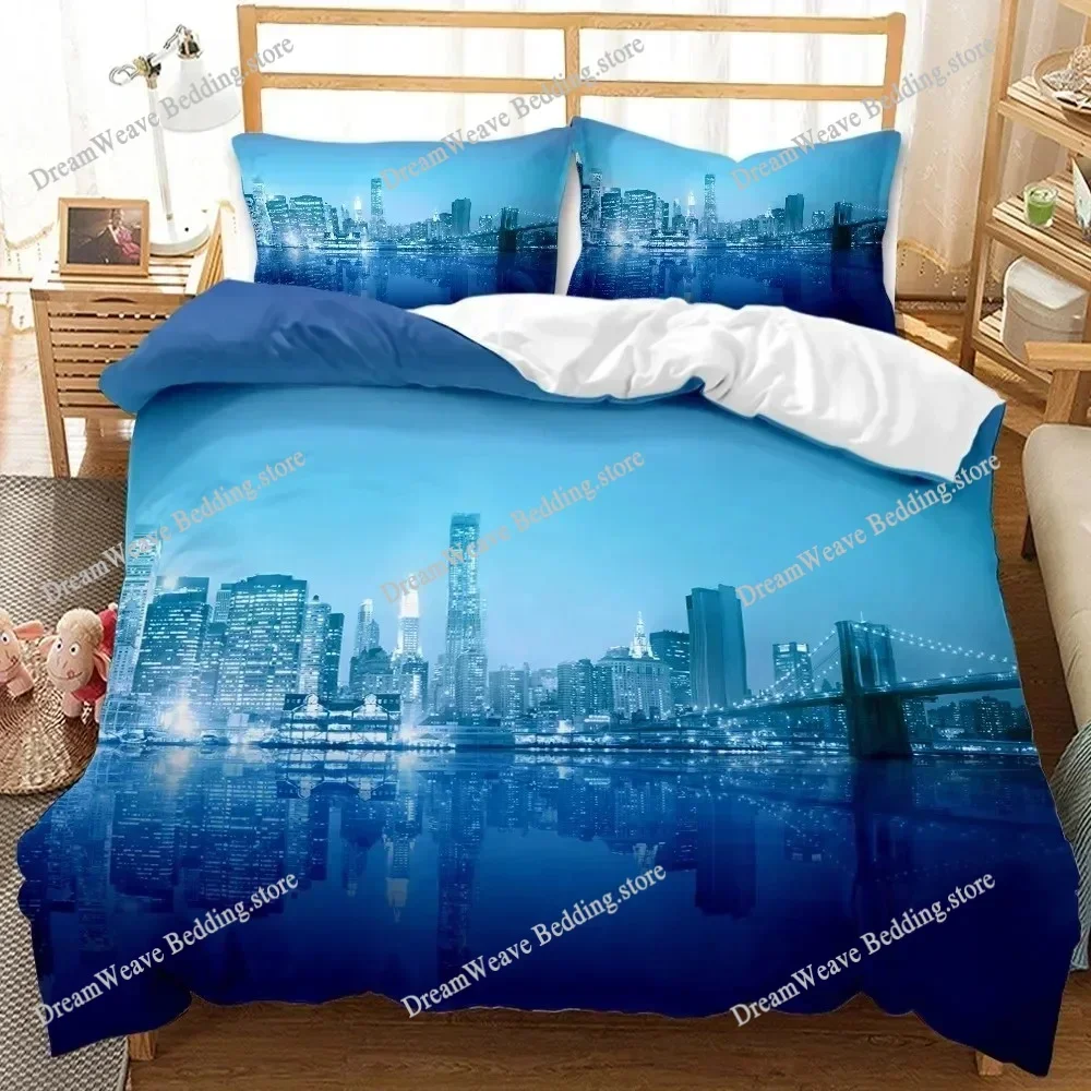 

3D Print City Bedding Set Boys Girls Twin Queen King Size Duvet Cover Pillowcase Bed Boys Adult Home Textileextile Luxury Gift74