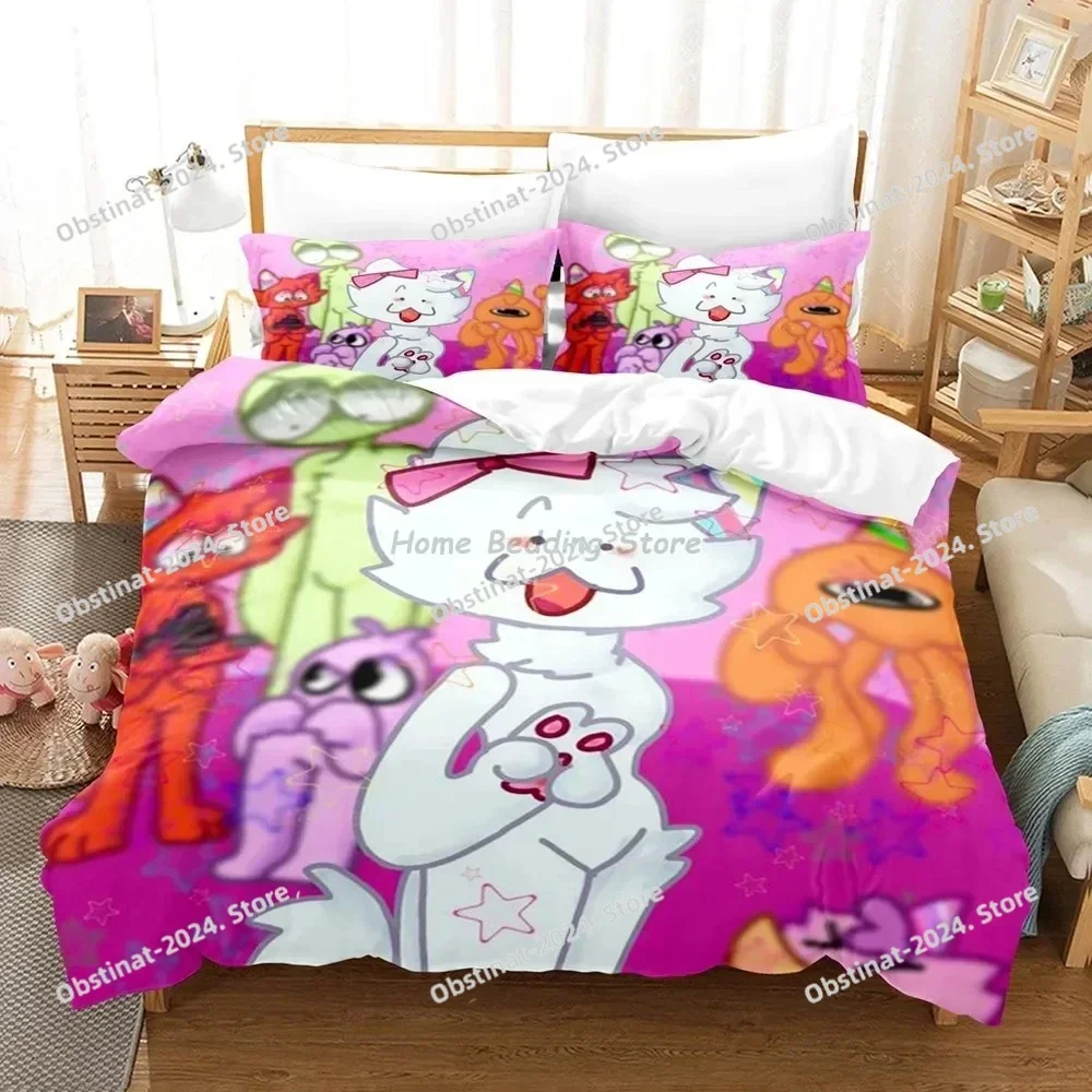 

New Cartoon Garten of Banban Printed Bed Set Duvet Cover Pillowcase Bedding Set Bed Linen Sheet Quilt Cover Full Queen King Size