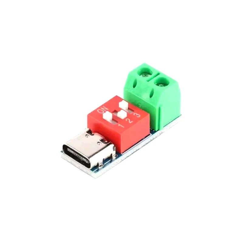 1pcs Type-C PD QC Trigger 5V~20V Dial Code Adjustment DC Voltage Power Module Dial Adjustment Voltage Fast Charging Decoy Module