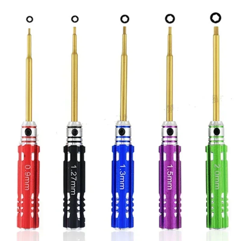 

5 шт. 0,9 1,27 1,3 1,5 2,0 мм шестигранная отвертка шестигранные винты гаечный ключ инструмент для 1/12 1/16 1/18 1/24 RC автомобиля