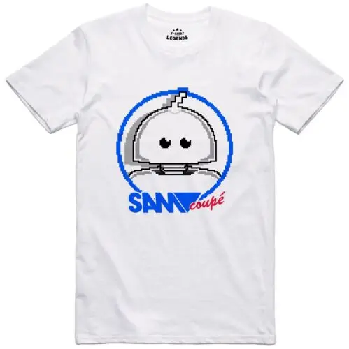 Sam Coupé Hommes T Shirt Robot Rétro Ordinateur 8 Bit Licence Officielle Haut