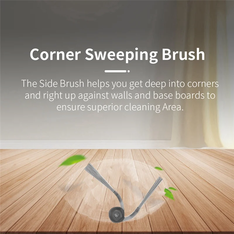 قطع غيار A85I-12PCS فرشاة جانبية قابلة للغسل لأجزاء المكنسة الكهربائية Roborock QV 35A / QR 598 / QR 798