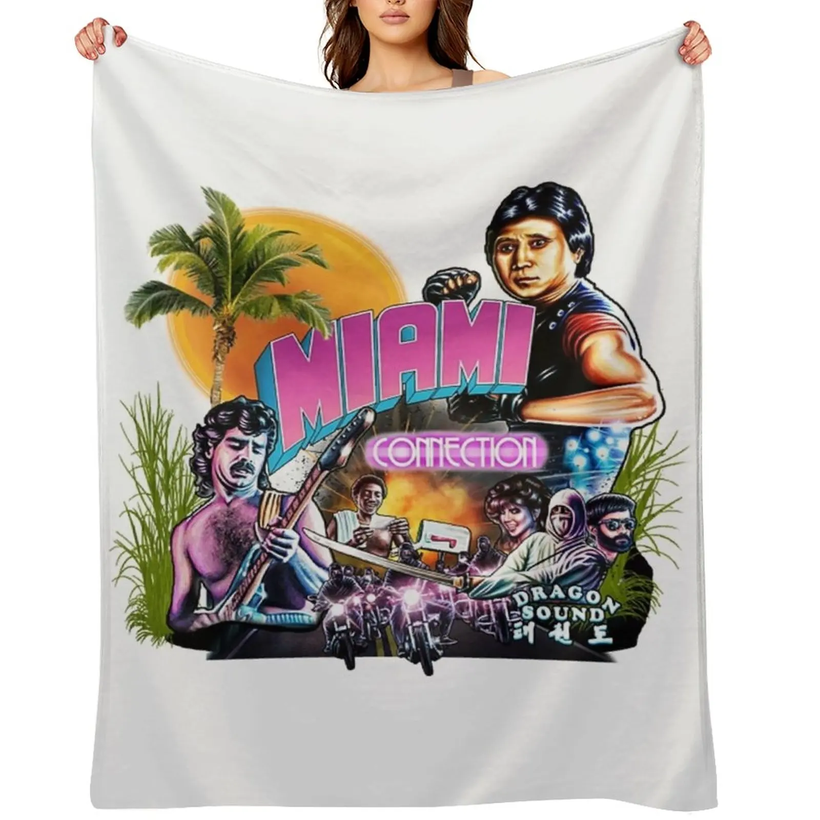 

Miami Connection T-Shirt Throw Blanket Hairy manga Beach warm winter Blankets
