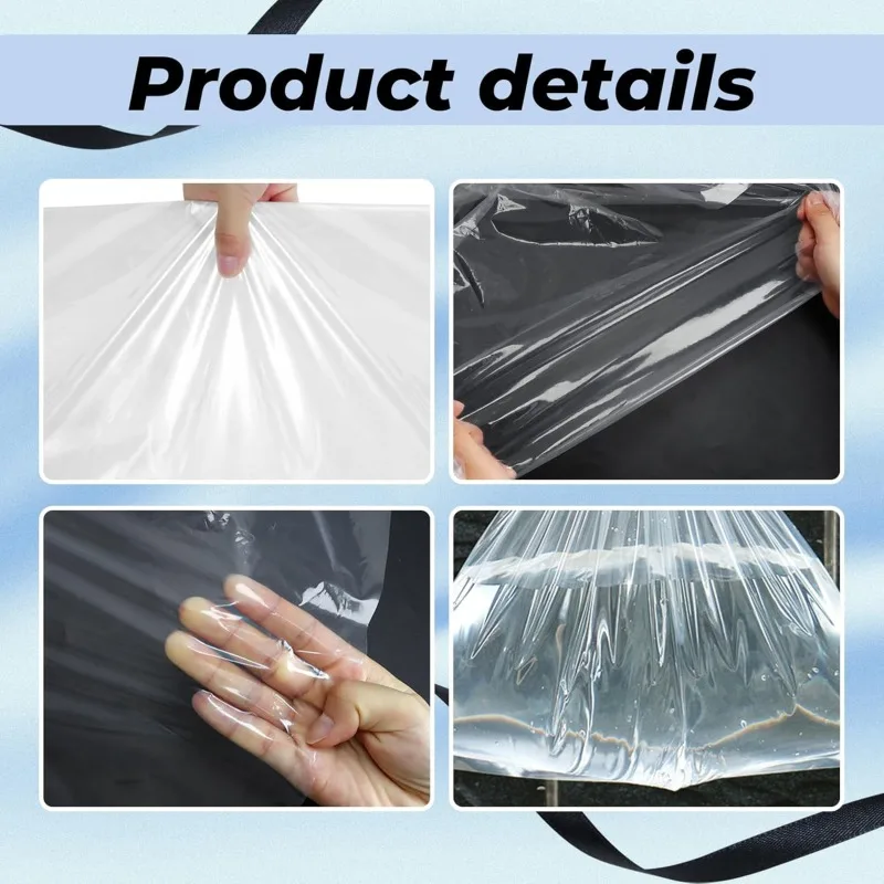 5/10Pcs Extra Large Transparent Plastic Storage Bag For Quilt and Clothes Thickened Plush Toys Sundries Organizer Pouch For Home